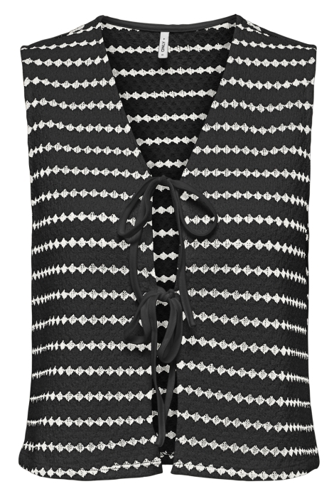 Only onleva s/l short stripe vest jrs